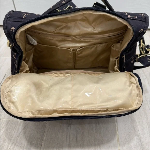 Ju-Ju-Be BFF Navy Anchor Print Backpack - Picture 4 of 6